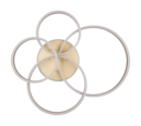 Trio Lighting Trio DRAKE plafondlamp | LED | goudkleurig | 80 x 70 cm | IP20 | 1x 50W | 5850 lm | 2700-6500K | dimbaar