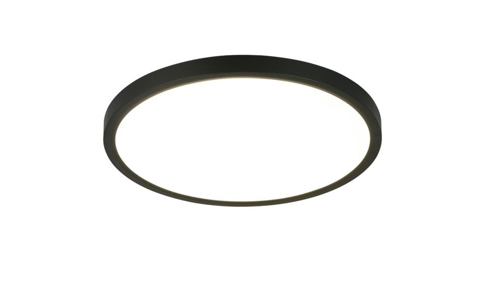 Trio Lighting Trio DRACO plafondlamp | LED | mat zwart | Ø 40 cm | IP20 | 1x 30W | 4000 lm | 2300+3000+4000K | dimbaar