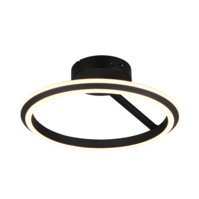 Trio AMADOR plafondlamp | LED | mat zwart | Ø 45 cm | IP20