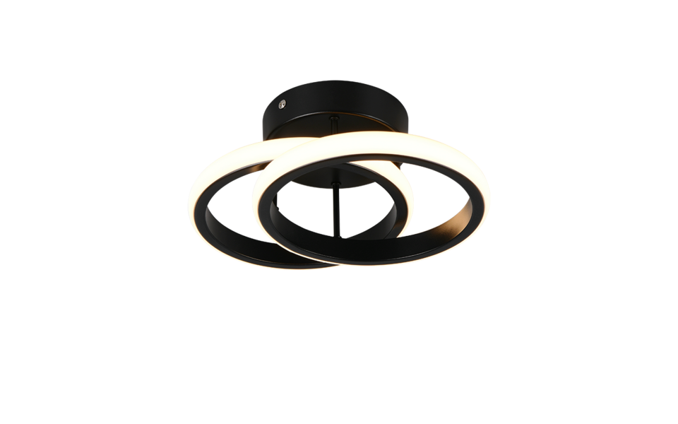 Trio Lighting Trio KASIA ceiling light | 8W | black | IP20 | 10.5 cm