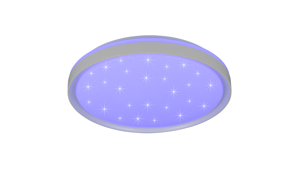 Trio Lighting Trio SOLIT ceiling light | 16W | chrome | Ø 39 cm | IP20 | 7 cm