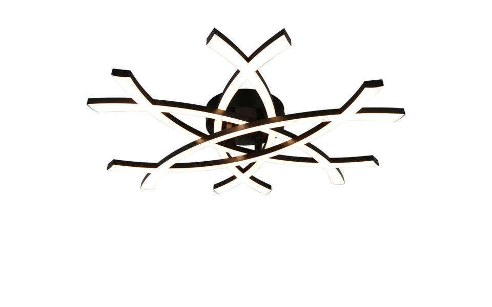 Trio Lighting Trio POLLOCK ceiling light | 30W | black | IP20 | 9 cm