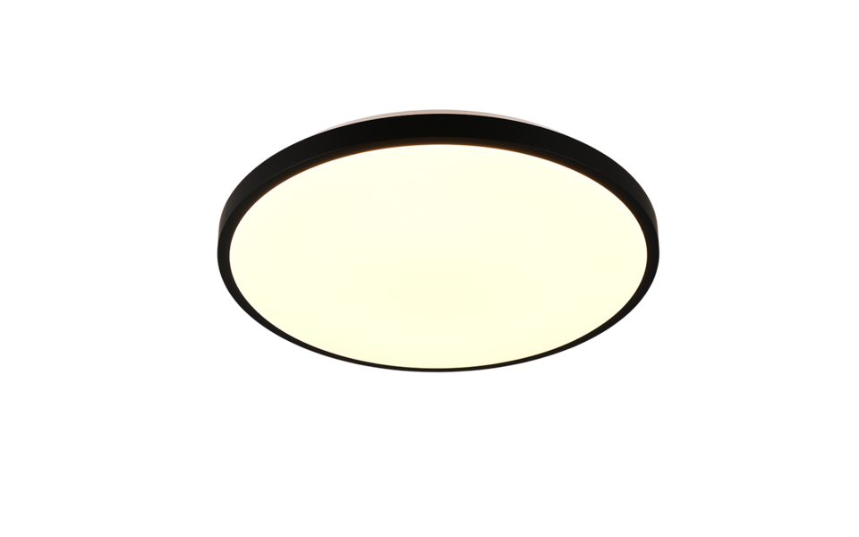 Trio Lighting Trio SLOPE plafondlamp | LED | mat zwart | Ø 49 cm | IP20 | 1x 34W | 3900 lm | 2700-6500K | dimbaar