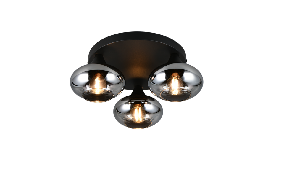 Trio Lighting Trio DIVINA plafondlamp | E14 Fitting | rookkleur | Ø 39 cm | IP20 | excl. 3x E14 | max. 10W Trio Lighting Trio DIVINA plafondlamp | E14 Fitting | rookkleur | Ø 39 cm | IP20 | excl. 3x E14 | max. 10W