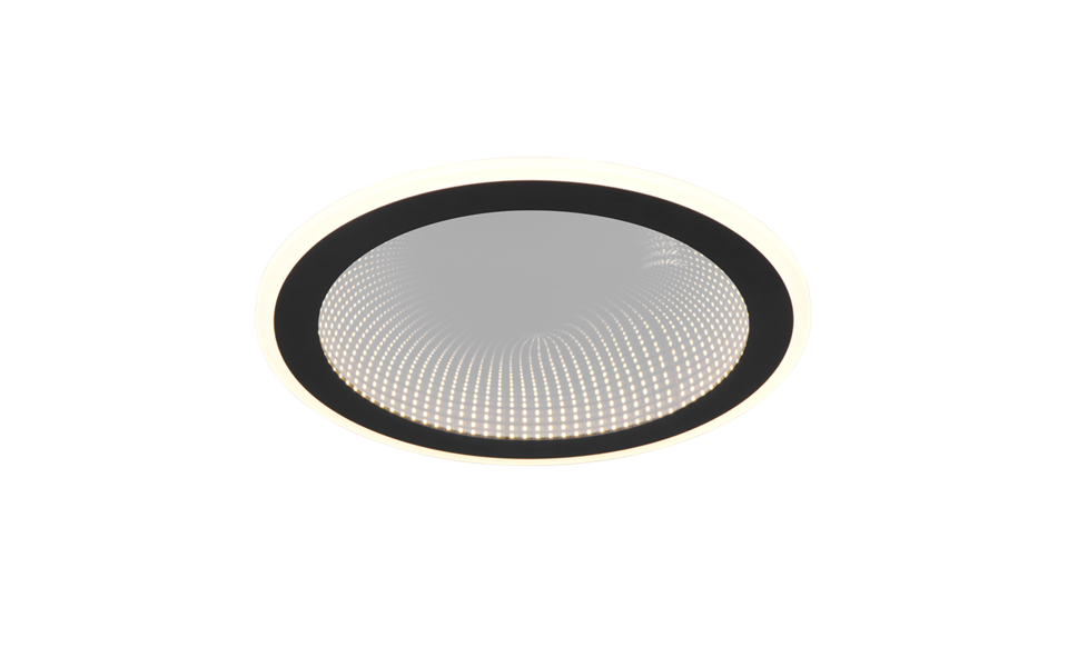 Trio Lighting Trio GLACE plafondlamp | LED | mat zwart | Ø 38 cm | IP20 | 1x 21,5W | 2600 lm | 2700-6500K | dimbaar
