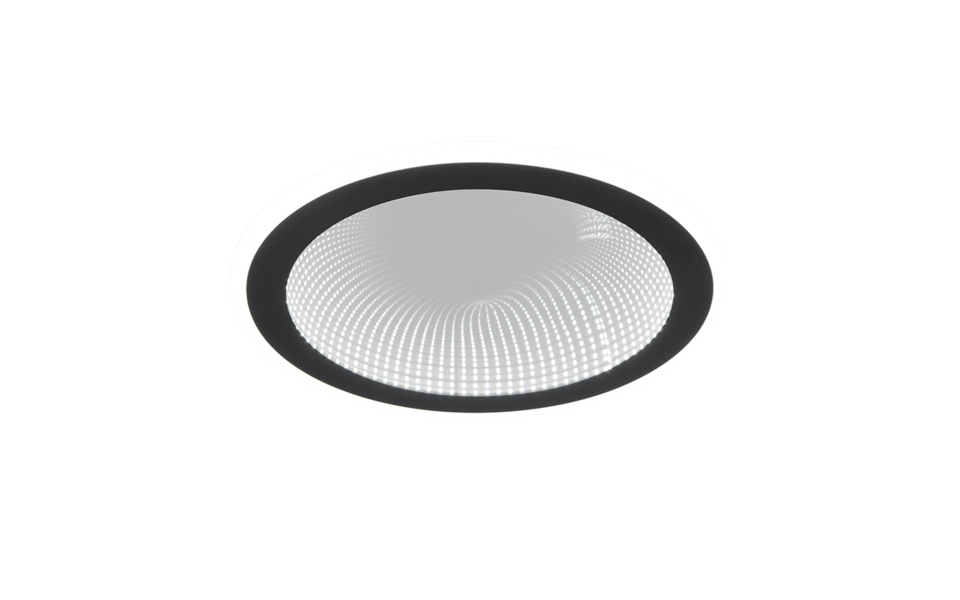 Trio Lighting Trio GLACE plafondlamp | LED | mat zwart | Ø 38 cm | IP20 | 1x 21,5W | 2600 lm | 2700-6500K | dimbaar