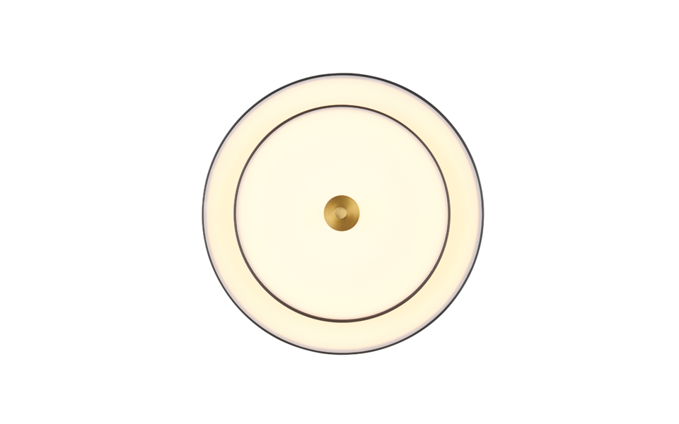 Trio Lighting Trio KEATON ceiling light | 36W | black with gold | Ø 40 cm | IP20 | 20 cm