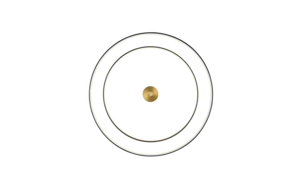 Trio Lighting Trio KEATON plafondlamp | LED | zwart met goud | Ø 40 cm | IP20 | 1x 34,5W | 4000 lm | 2300+3000+4000K | dimbaar