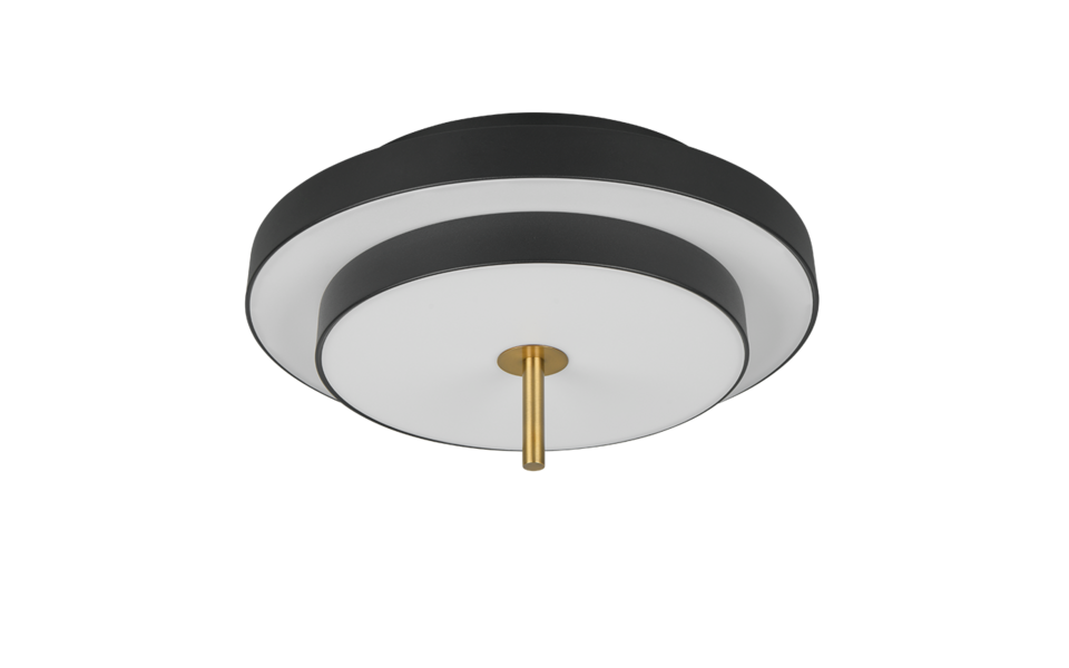 Trio Lighting Trio KEATON ceiling light | 36W | black with gold | Ø 40 cm | IP20 | 20 cm