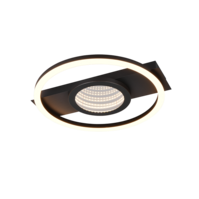 Trio WHEELER plafondlamp | LED | zwart | 35x33 cm | uitv. 1