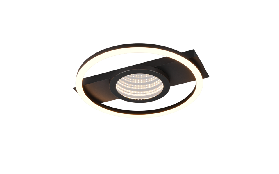 Trio Lighting Trio WHEELER LED ceiling light | 1x 18W 1800 lm 3000K | black | IP20 | 5 cm Trio Lighting Trio WHEELER LED ceiling light | 1x 18W 1800 lm 3000K | black | IP20 | 5 cm