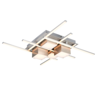 Trio ROGER plafondlamp | LED | nikkel mat | 70 x 70 cm | IP20