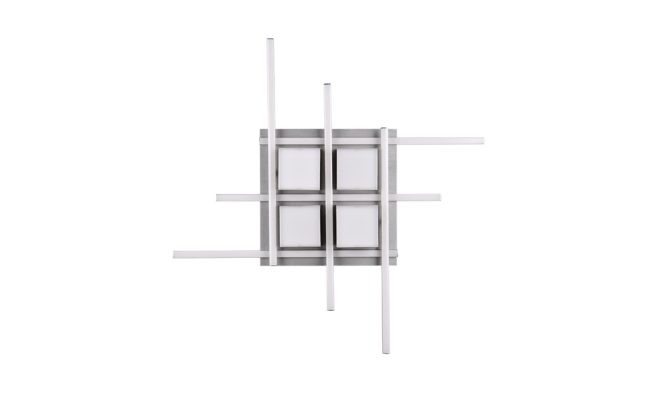 Trio Lighting Trio ROGER plafondlamp | LED | nikkel mat | 70 x 70 cm | IP20 | 1x 35W | 4050 lm | 2700-6500K | dimbaar