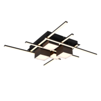 Trio ROGER LED ceiling light | black | Ø 70 cm | IP20