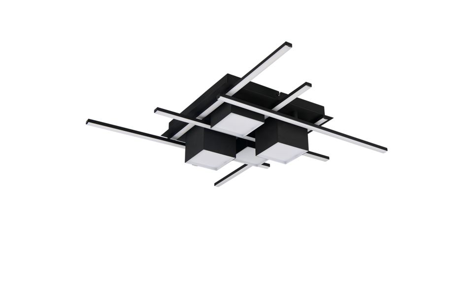 Trio Lighting Trio ROGER LED ceiling light | 1x 35W 4050 lm 2700-6500K | black | Ø 70 cm | IP20 | 11.5 cm