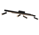 Trio Lighting Trio ZENO plafondlamp | LED | mat zwart | 133 x 8,5 cm | IP20 | 5,5W,12W | 650 lm, 1x 1500 lm | 2700-6500K | dimbaar