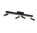 Trio Lighting Trio ZENO LED ceiling light | 5x 7W 4200 lm 2700-6500K | black | IP20 | 15 cm
