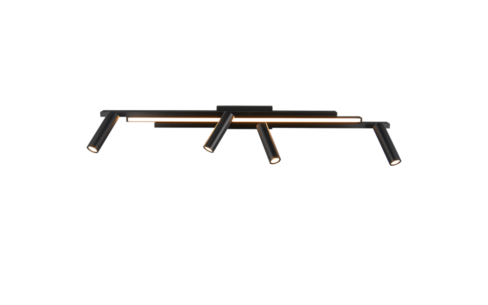 Trio Lighting Trio ZENO plafondlamp | LED | mat zwart | 133 x 8,5 cm | IP20 | 5,5W,12W | 650 lm, 1x 1500 lm | 2700-6500K | dimbaar Trio Lighting Trio ZENO plafondlamp | LED | mat zwart | 133 x 8,5 cm | IP20 | 5,5W,12W | 650 lm, 1x 1500 lm | 2700-6500K | dimbaar