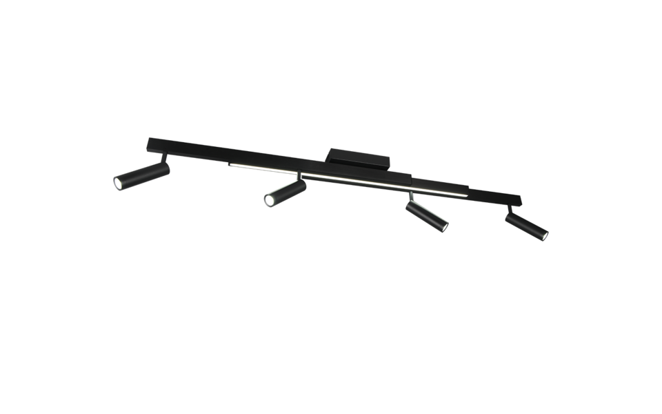 Trio Lighting Trio ZENO LED ceiling light | 5x 7W 4200 lm 2700-6500K | black | IP20 | 15 cm
