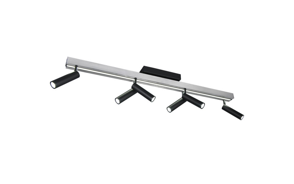 Trio Lighting Trio ZENO plafondlamp | LED | geborsteld aluminium | 180 x 8,5 cm | IP20 | 5,5W,18W | 650 lm, 1x 2200 lm | 2700-6500K | dimbaar