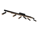Trio Lighting Trio ZENO plafondlamp | LED | mat zwart | 180 x 8,5 cm | IP20 | 5,5W,18W | 650 lm, 1x 2200 lm | 2700-6500K | dimbaar