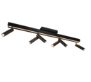 Trio Lighting Trio ZENO LED ceiling light | 6x 7W 800 lm 2700-6500K | black | IP20 | 15 cm