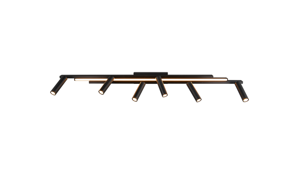 Trio Lighting Trio ZENO LED ceiling light | 6x 7W 800 lm 2700-6500K | black | IP20 | 15 cm Trio Lighting Trio ZENO LED ceiling light | 6x 7W 800 lm 2700-6500K | black | IP20 | 15 cm