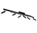 Trio Lighting Trio ZENO plafondlamp | LED | mat zwart | 180 x 8,5 cm | IP20 | 5,5W,18W | 650 lm, 1x 2200 lm | 2700-6500K | dimbaar