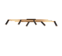 Trio Lighting Trio ZENO plafondlamp | LED | zwart met goud | 180 x 8,5 cm | IP20 | 5,5W,18W | 650 lm, 1x 2200 lm | 2700-6500K | dimbaar