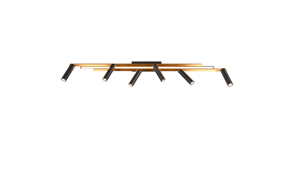 Trio Lighting Trio ZENO plafondlamp | LED | zwart met goud | 180 x 8,5 cm | IP20 | 5,5W,18W | 650 lm, 1x 2200 lm | 2700-6500K | dimbaar Trio Lighting Trio ZENO plafondlamp | LED | zwart met goud | 180 x 8,5 cm | IP20 | 5,5W,18W | 650 lm, 1x 2200 lm | 2700-6500K | dimbaar