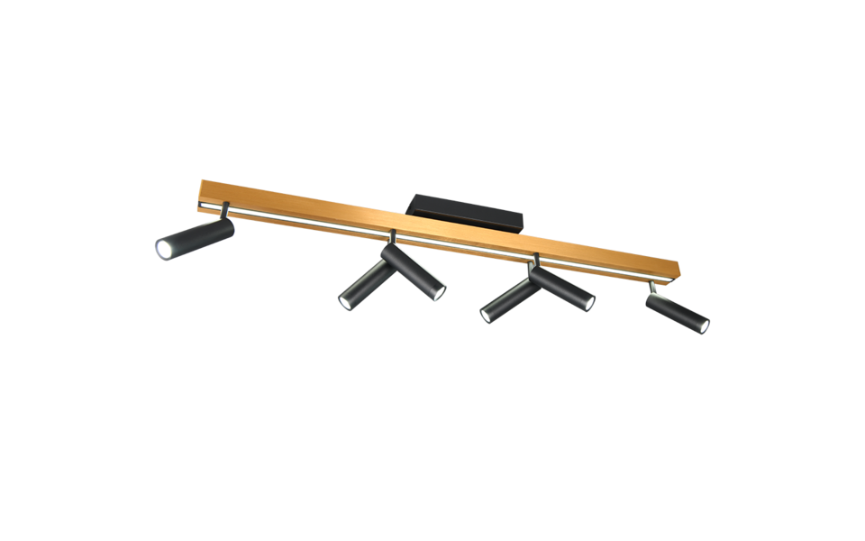Trio Lighting Trio ZENO LED ceiling light | 6x 7W 800 lm 2700-6500K | black with gold | IP20 | 15 cm Trio Lighting Trio ZENO LED ceiling light | 6x 7W 800 lm 2700-6500K | black with gold | IP20 | 15 cm