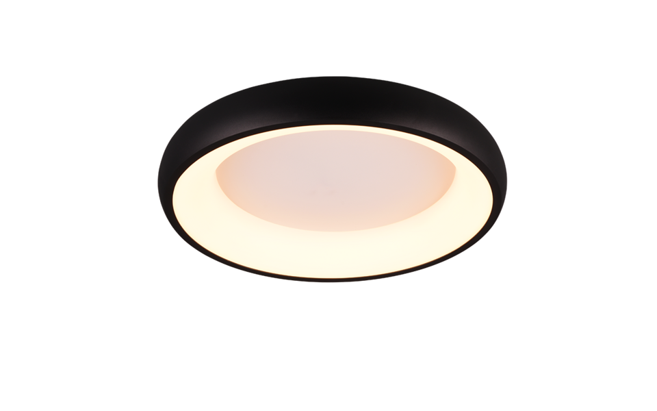 Trio Lighting Trio CARDONA plafondlamp | LED | mat zwart | Ø 46,5 cm | IP20 | 1x 29W | 3300 lm | 2300+3000+4000K | dimbaar