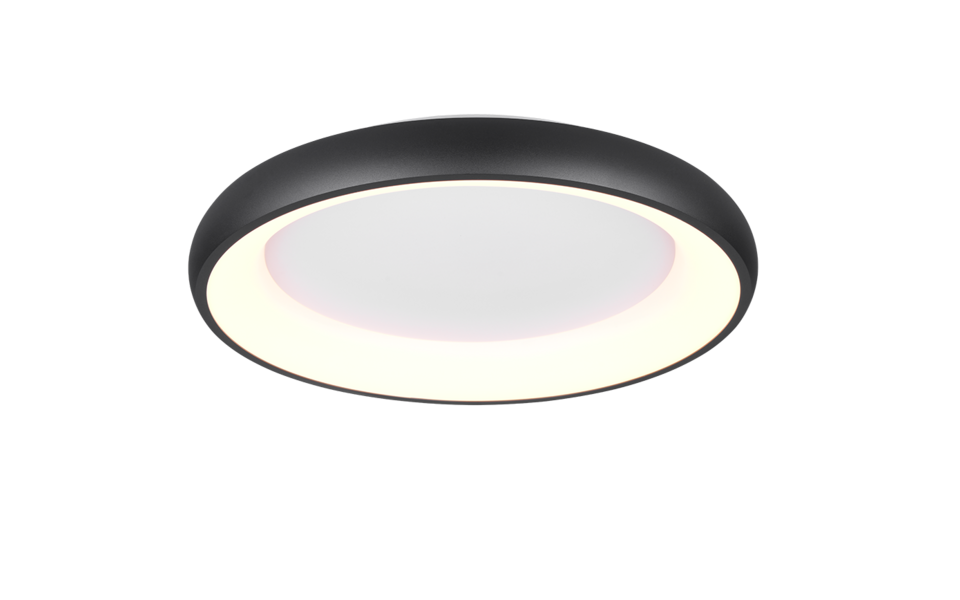 Trio Lighting Trio CARDONA plafondlamp | LED | mat zwart | Ø 62 cm | IP20 | 1x 38W | 4400 lm | 2300+3000+4000K | dimbaar
