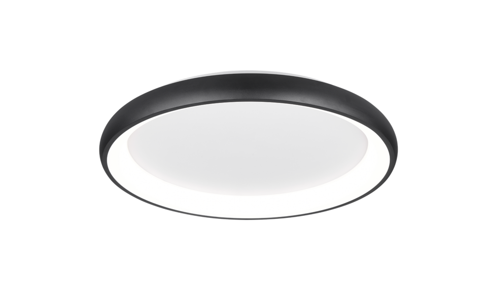 Trio Lighting Trio CARDONA plafondlamp | LED | mat zwart | Ø 75 cm | IP20 | 1x 59W | 6900 lm | 2300+3000+4000K | dimbaar