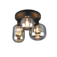 Trio DIVA plafondlamp | mat zwart/verchroomd | IP20 | E27 Fitting Trio DIVA plafondlamp | mat zwart/verchroomd | IP20 | E27 Fitting