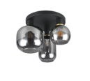 Trio Lighting Trio DIVA plafondlamp | E27 Fitting | mat zwart met verchroomd | Ø 39 cm | IP20 | excl. 3x E27 | max. 10W