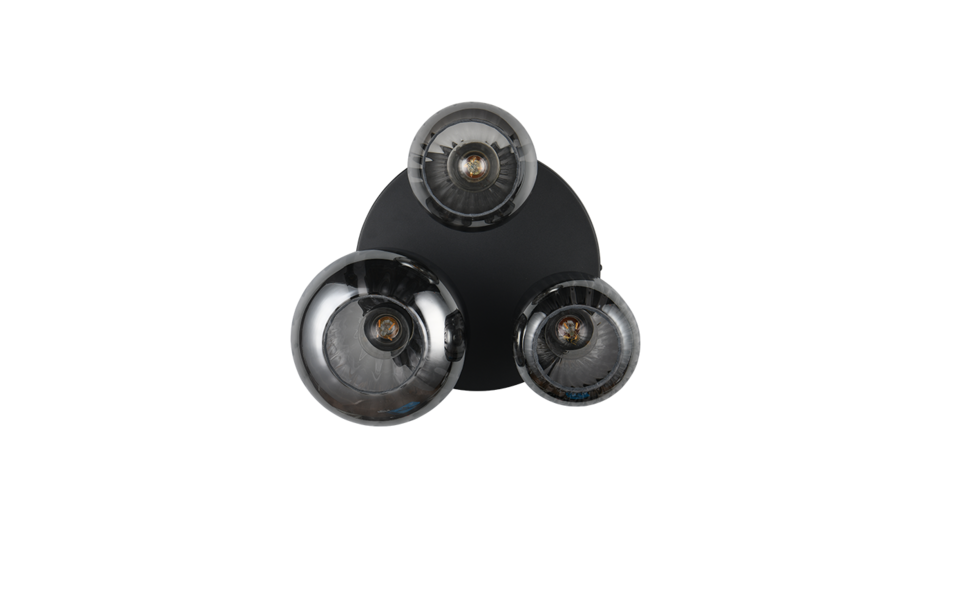 Trio Lighting Trio DIVA plafondlamp | E27 Fitting | mat zwart met verchroomd | Ø 39 cm | IP20 | excl. 3x E27 | max. 10W Trio Lighting Trio DIVA plafondlamp | E27 Fitting | mat zwart met verchroomd | Ø 39 cm | IP20 | excl. 3x E27 | max. 10W