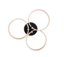 Trio Lighting Trio CARUSO LED ceiling light | 1x 43W 4980 lm 4000K | black with gold | Ø 65.5 cm | IP20 | 20 cm