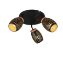 Trio Lighting Trio BIDAR ceiling light | 3x E14 max 40W | black with gold | Ø 58 cm | IP20 | 27 cm