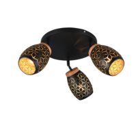 Trio BIDAR ceiling light | E14 | black/gold | Ø 58 cm | IP20 Trio BIDAR ceiling light | E14 | black/gold | Ø 58 cm | IP20