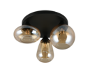 Trio Lighting Trio LUMINA plafondlamp | E14 Fitting | mat zwart met amber | Ø 48,5 cm | IP20 | excl. 3x E14 | max. 10W