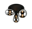 Trio Lighting Trio LUMINA plafondlamp | E14 Fitting | mat zwart met verchroomd | Ø 48,5 cm | IP20 | excl. 3x E14 | max. 10W