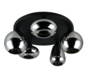 Trio Lighting Trio LUMINA plafondlamp | E14 Fitting | mat zwart met verchroomd | Ø 63,5 cm | IP20 | excl. 5x E14 | max. 10W