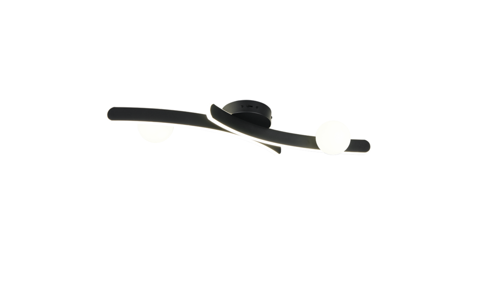 Trio Lighting Trio NAPOLI LED ceiling light | 1x 26W 2800 lm 4000K | black | IP20 | 20.5 cm