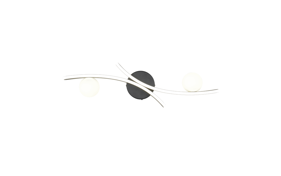 Trio Lighting Trio NAPOLI LED ceiling light | 1x 26W 2800 lm 4000K | black | IP20 | 20.5 cm