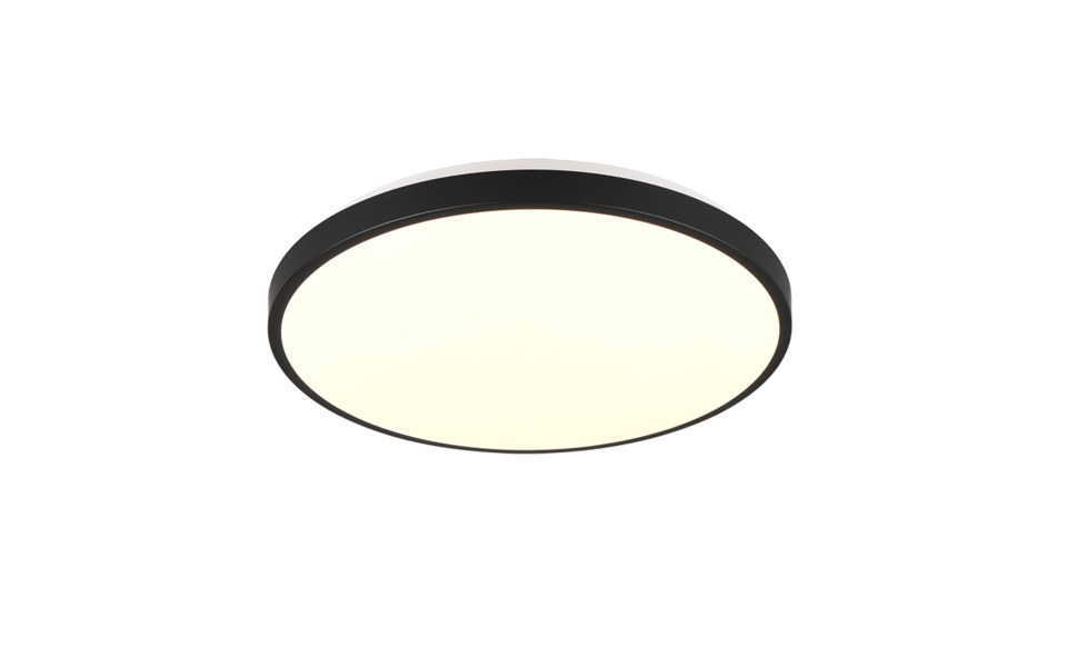 Trio Lighting Trio LOODY plafondlamp | LED | zwart met wit | Ø 38,5 cm | IP20 | 1x 22W | 2500 lm | 3000K | dimbaar