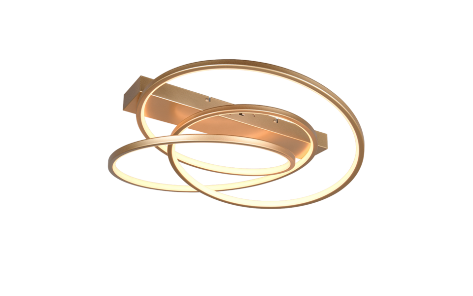 Trio Lighting Trio DARVIN plafondlamp | LED | goudkleurig | 64 x 49 cm | IP20 | 1x 34W | 4500 lm | 2300+3000+4000K | dimbaar
