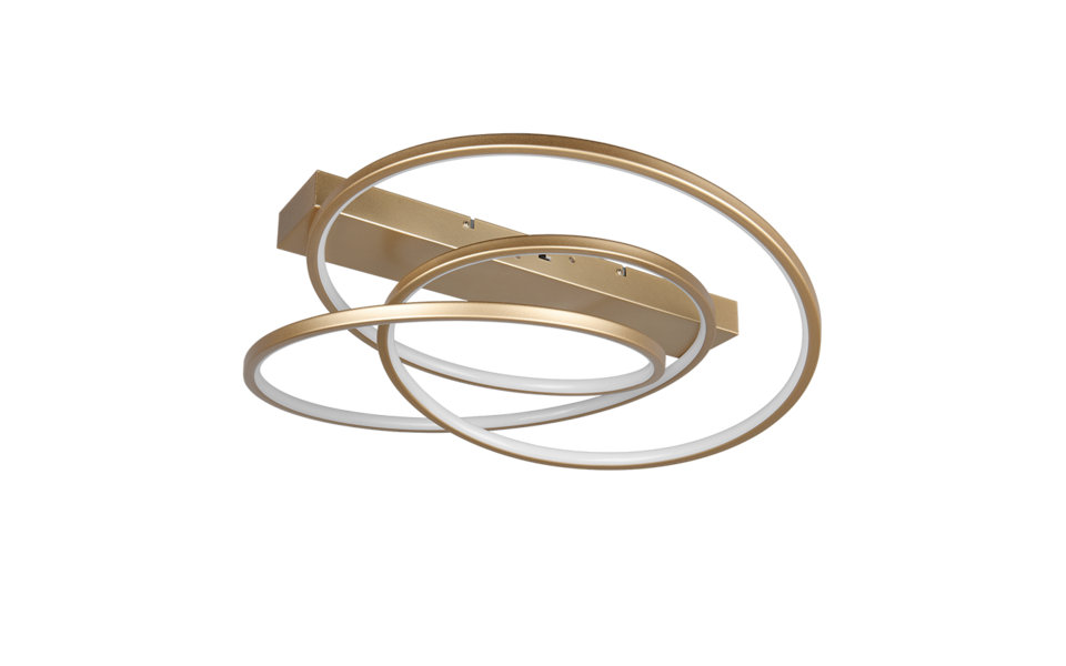 Trio Lighting Trio DARVIN plafondlamp | LED | goudkleurig | 64 x 49 cm | IP20 | 1x 34W | 4500 lm | 2300+3000+4000K | dimbaar