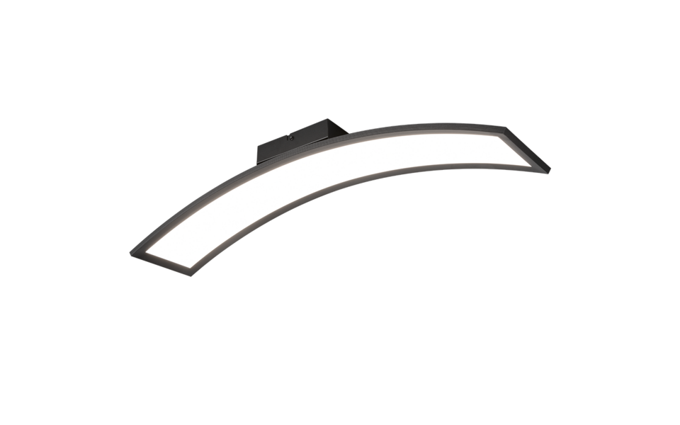Trio Lighting Trio SIGMA plafondlamp | LED | mat zwart | 76,5 x 15 cm | IP20 | 1x 21W | 2600 lm | 3000K | dimbaar