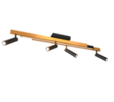 Trio Lighting Trio ZENO LED ceiling light | 5x 7W 4200 lm 2700-6500K | black with gold | IP20 | 15 cm